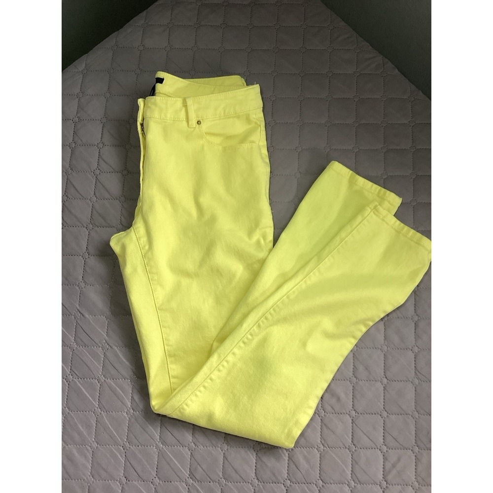 H&M Women Size 8 Yellow Skinny Jeans 98% Cotton